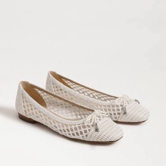 Sam Edelman Shoes - Sam Edelman White Mesh Ballet Flats